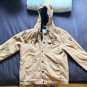 Hurley Men's Charger Jacket Sherpa-lined outdoor jacket with a hood
